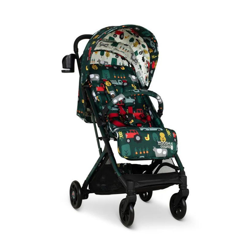 Carucior pentru copii Cosatto Woosh 4 Old Macdonald 0-25 kg, Sistem Troller, Material Ecologic, Suport pahar, Husa de ploaie
