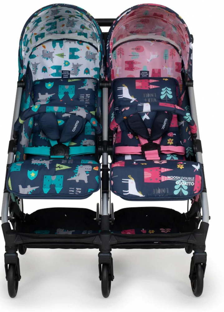 Carucior pentru gemeni Cosatto Woosh Double Fairy Tale 0-22 kg cu husa de ploaie - 3