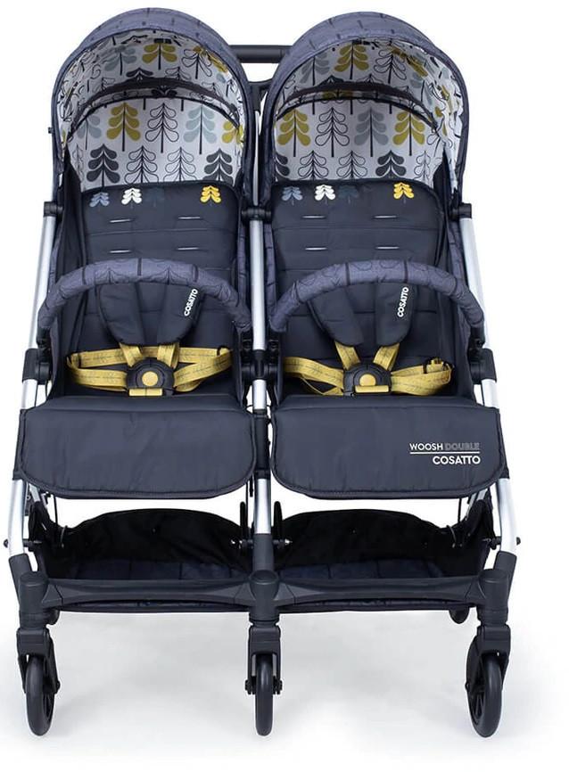 Carucior pentru gemeni Cosatto Woosh Double Fika Forest 0-22 kg cu husa de ploaie - 1