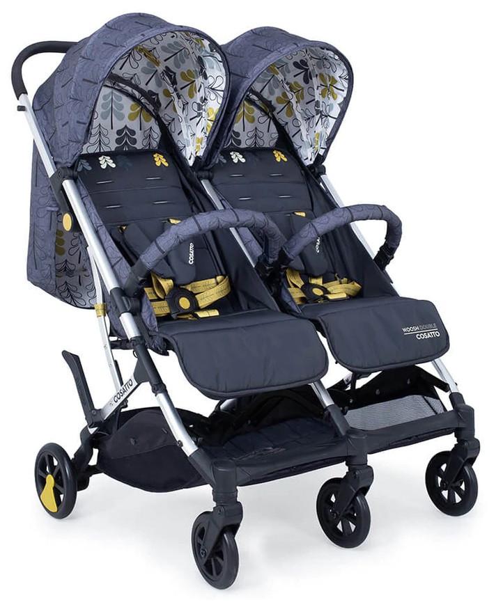 Carucior pentru gemeni Cosatto Woosh Double Fika Forest 0-22 kg cu husa de ploaie - 3