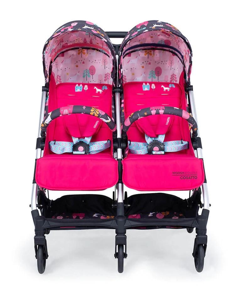 Carucior pentru gemeni Cosatto Woosh Double Unicorn Land 0-22 kg cu husa de ploaie - 3