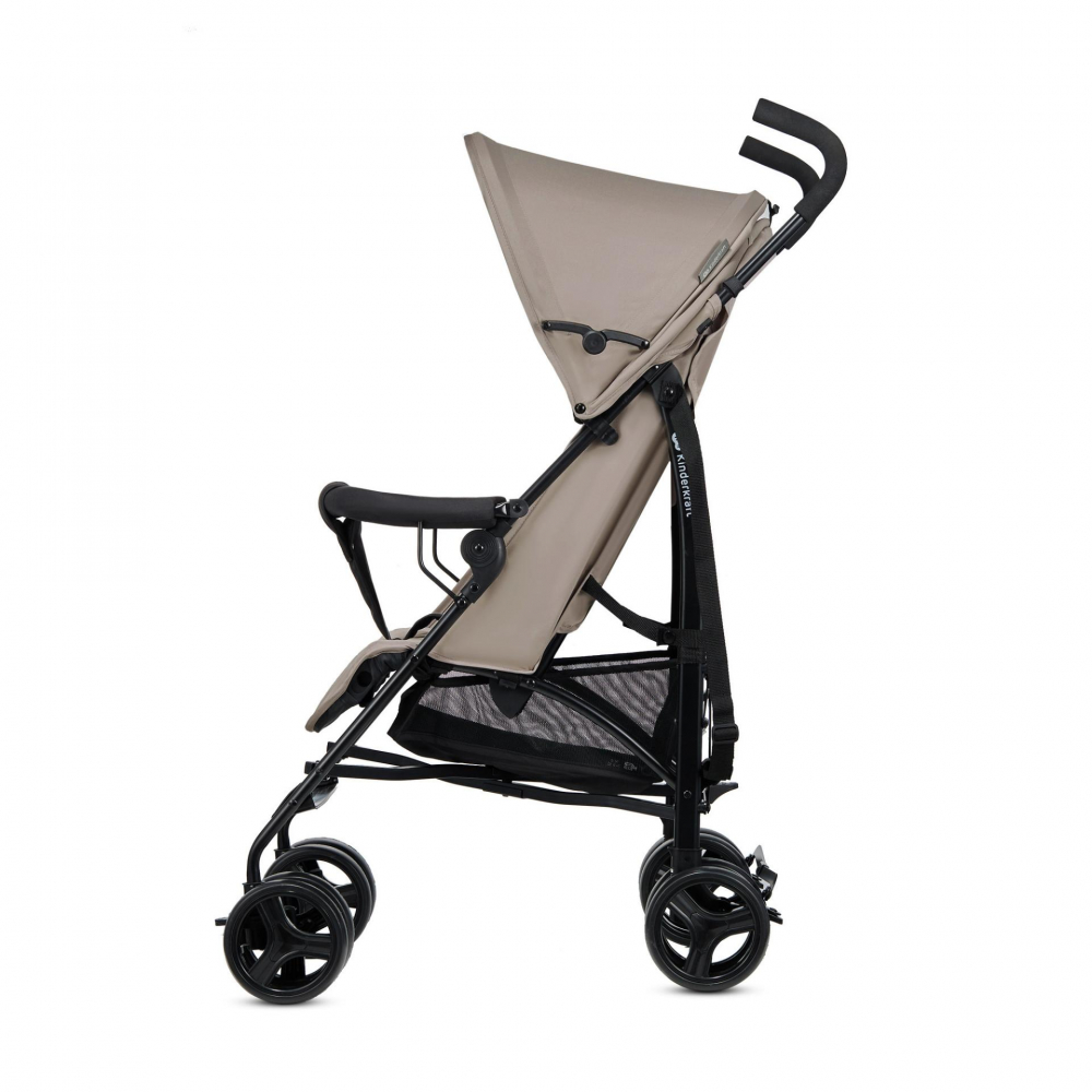 Carucior sport Kinderkraft Tik tip umbrela stone beige, spatar reglabil, pozitie somn, suport pentru picioare, roti din spuma Eva, greutate 6,5 kg - 2