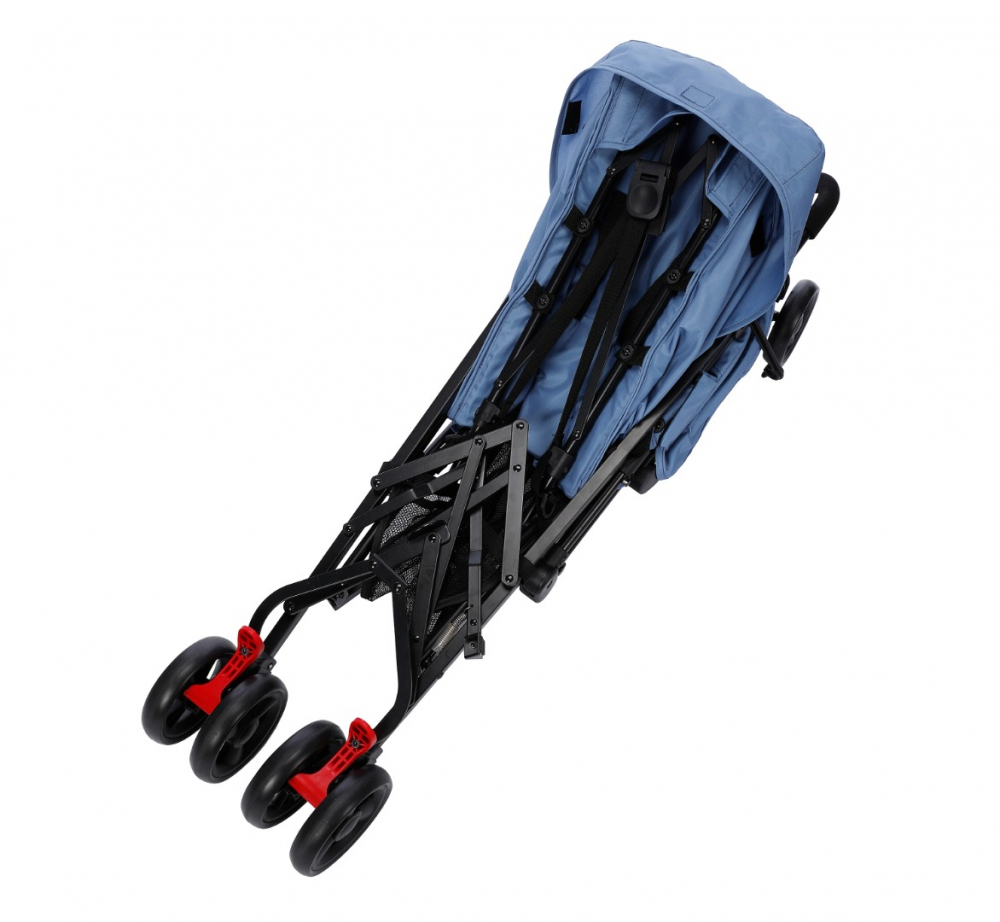 Carucior pentru copii Buf Boof sport S120 albastru cu spatar reglabil - 2