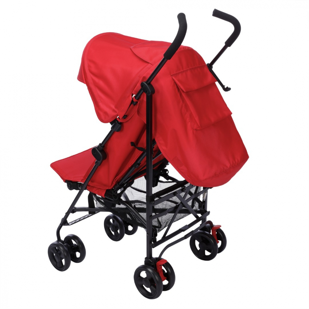 Carucior pentru copii Buf Boof sport S120 rosu cu spatar reglabil - 5