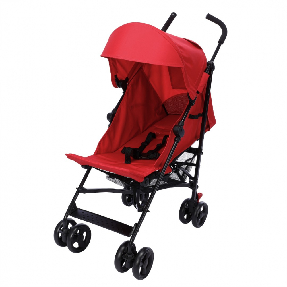 Carucior pentru copii Buf Boof sport S120 rosu cu spatar reglabil - 7