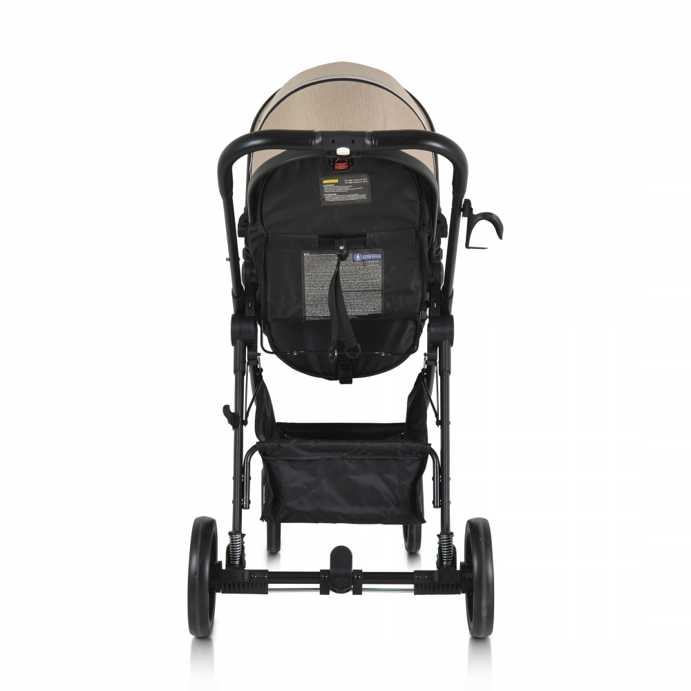 Carucior transformabil 2in1 Moni Rio Khaki pana la 22 kg,Cadru din aluminiu,Spatar reglabil,Scaun reversibil,Roti din spuma EVA pivotante cu amortizor si rulment,Baldachin,cu Husa picioare,Geanta,Plasa insecte,Suport pahar - 2