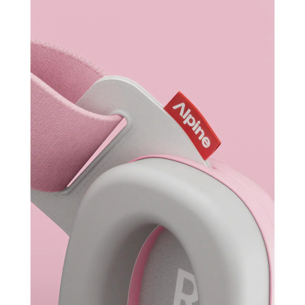 Casti antifonice pentru bebelusi si copii pana la 4 ani ofera protectie auditiva ALPINE Muffy Baby Rose Pink ALP29642