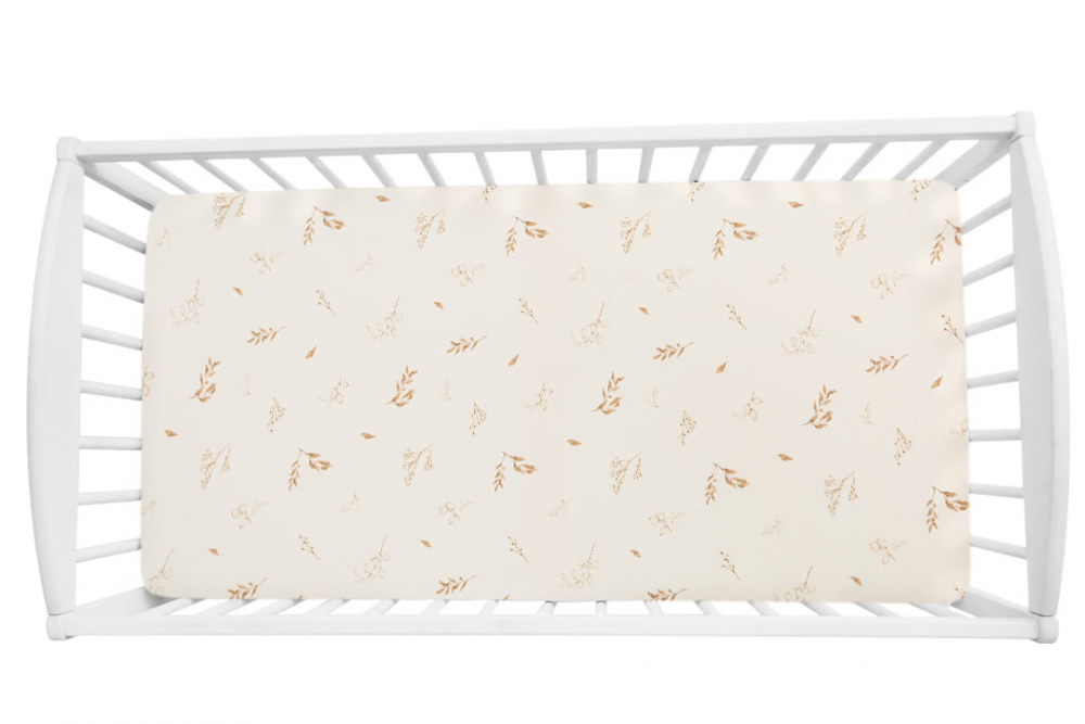 Cearceaf din bumbac pentru patut 120x60 cm Boho Sand - 4