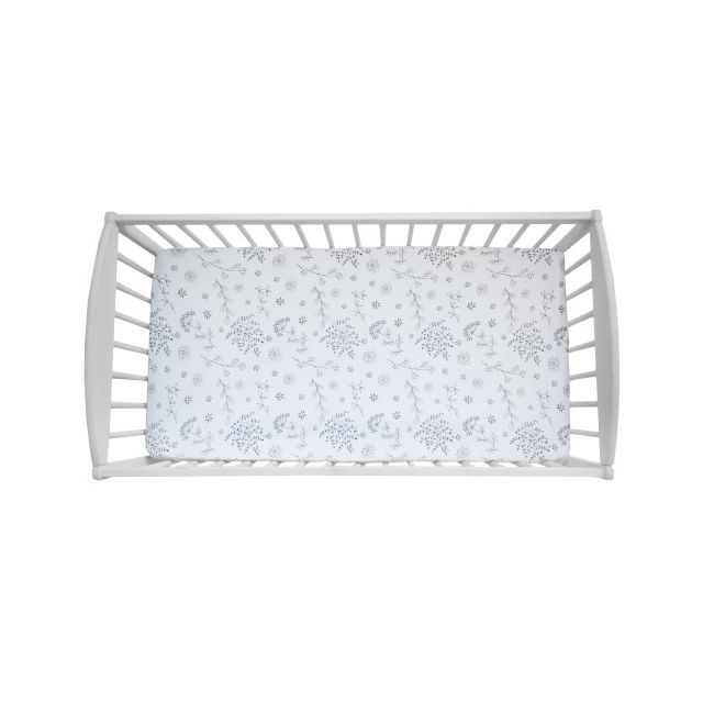 Cearceaf din bumbac pentru patut 120x60 cm Bloom Sleepee - 1