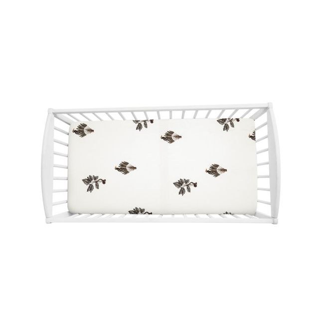 Cearceaf din bumbac pentru patut 120x60 cm Jungle Plant Sleepee