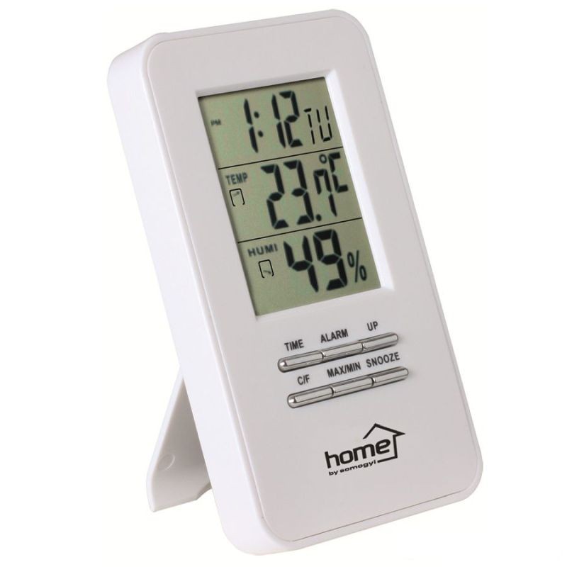 Ceas cu termometru si higrometru, alarma, home