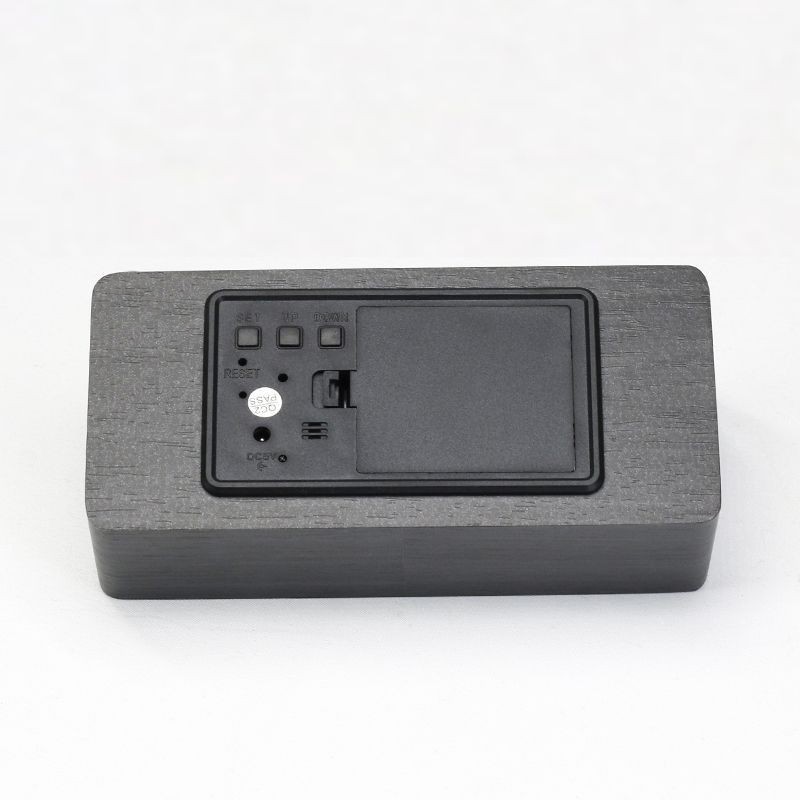 Ceas digital led, ora, data, temperatura, alarma, alimentare duala, mdf - 2 | YEO