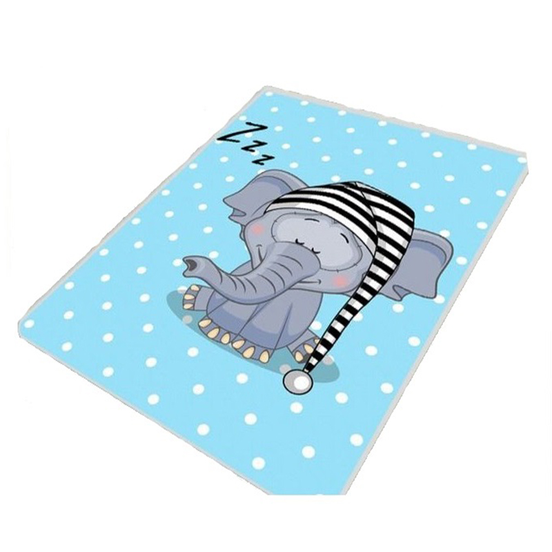 Covor antiderapant pentru copii  Elephant Sleep 150x200 cm - 3 | YEO