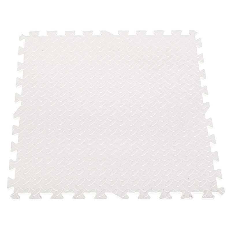 Covoras puzzle xl, 60x60 cm, grosime 2 cm, spuma eva, 2 piese culoare alb