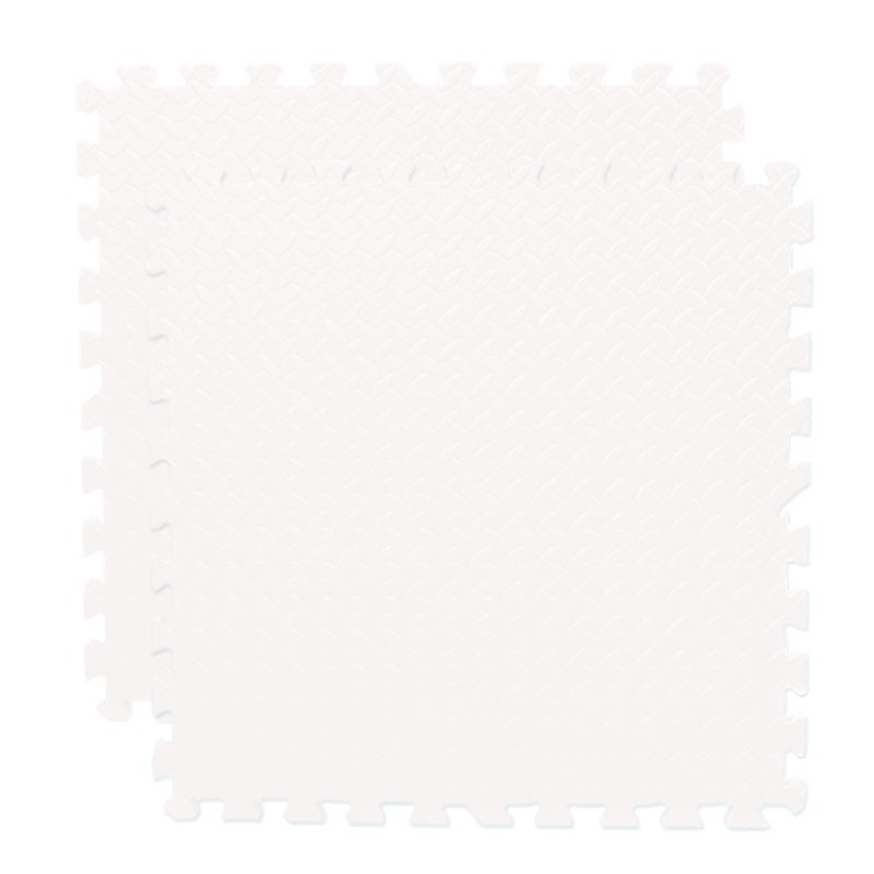 Covoras puzzle xl, 60x60 cm, grosime 2 cm, spuma eva, 2 piese culoare alb