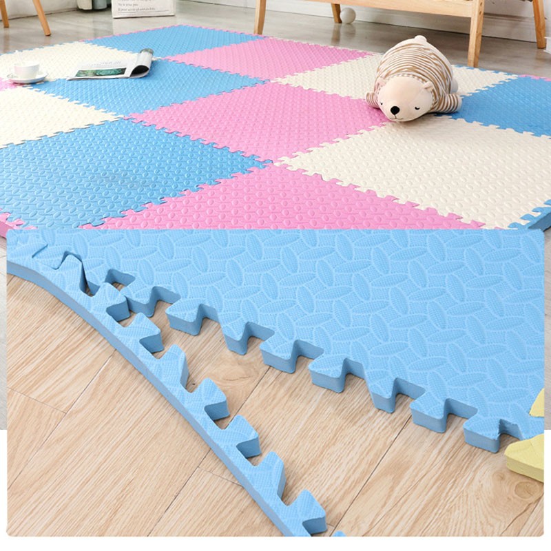 Covoras puzzle xl, 60x60 cm, grosime 2 cm, spuma eva, 2 piese culoare albastru - 1