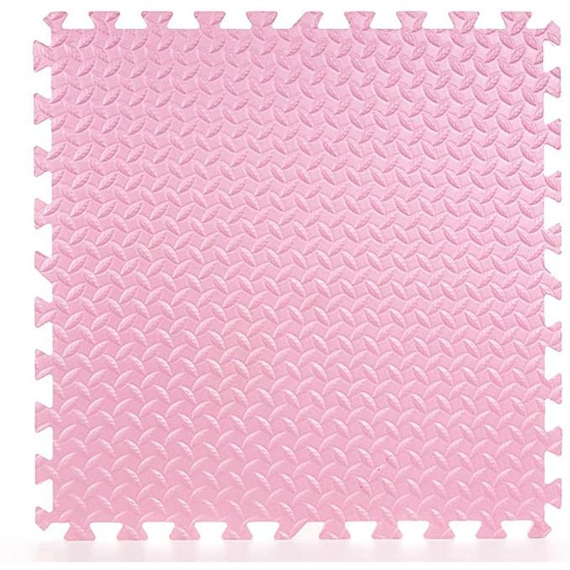 Covoras puzzle xl, 60x60 cm, grosime 2 cm, spuma eva, 2 piese culoare roz