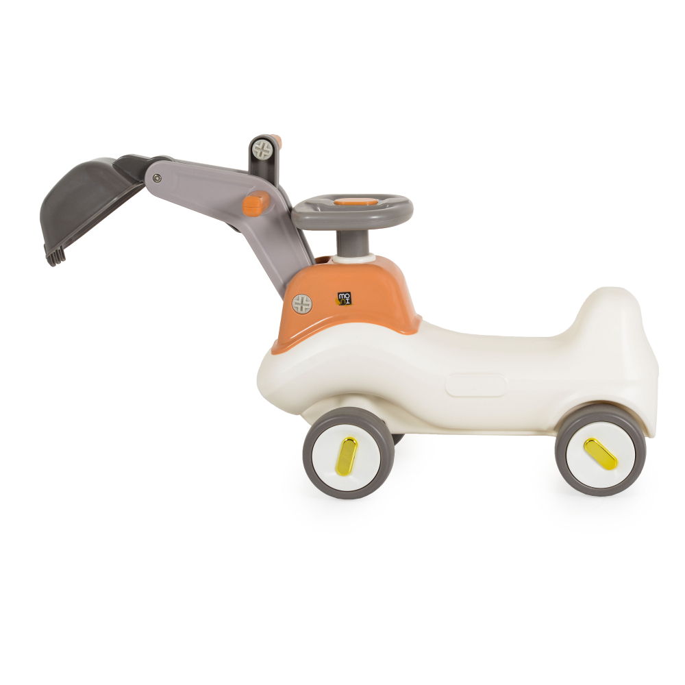 Excavator Ride On fara pedale Moni Bumpy 3in1 cu cupa mobila,Volan, Functie balansoar cu baza detasabila, Greutate maxim suportata 25 kg, Dimensiune 70x30x53 cm - 2