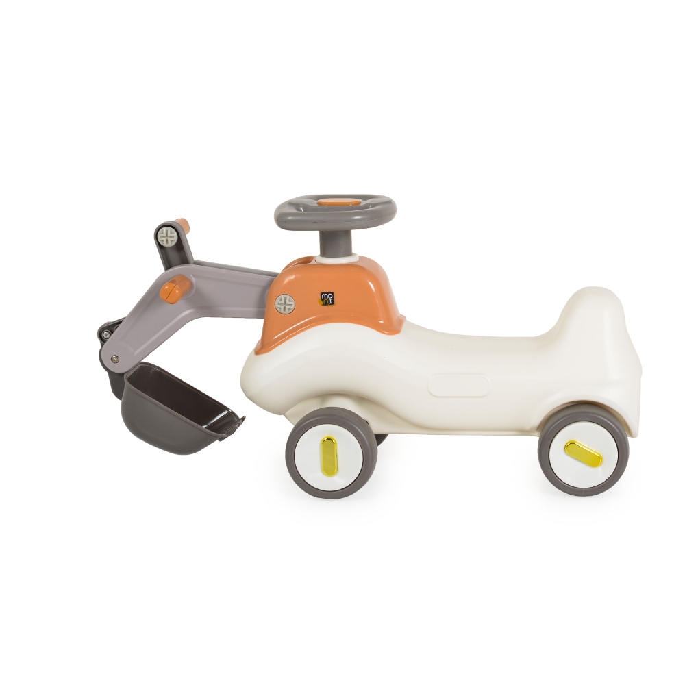 Excavator Ride On fara pedale Moni Bumpy 3in1 cu cupa mobila,Volan, Functie balansoar cu baza detasabila, Greutate maxim suportata 25 kg, Dimensiune 70x30x53 cm - 3