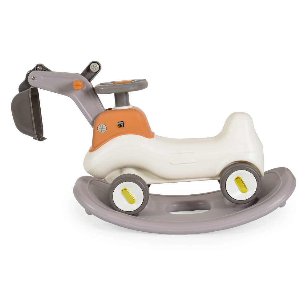 Excavator Ride On fara pedale Moni Bumpy 3in1 cu cupa mobila,Volan, Functie balansoar cu baza detasabila, Greutate maxim suportata 25 kg, Dimensiune 70x30x53 cm - 4