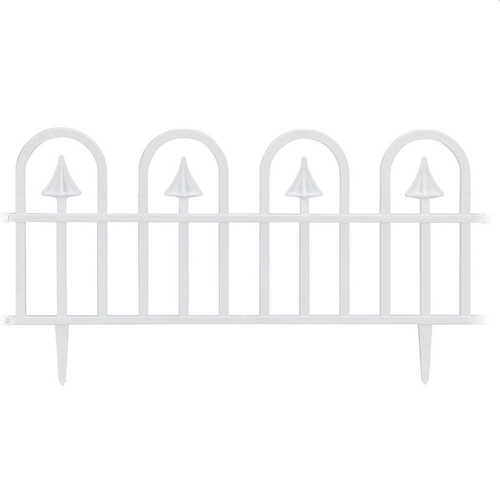 Gardulet pentru gradina, 60x31 cm, 4 segmente, posibilitate imbinare, pvc alb - 3