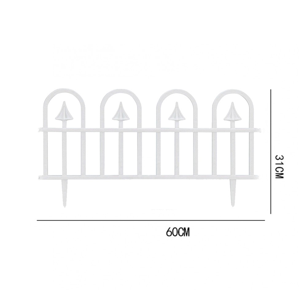 Gardulet pentru gradina, 60x31 cm, 4 segmente, posibilitate imbinare, pvc alb - 2