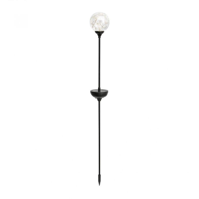 Glob solar 20 microled-uri, 9 cm, suport fix, abajur sticla - 2 | YEO
