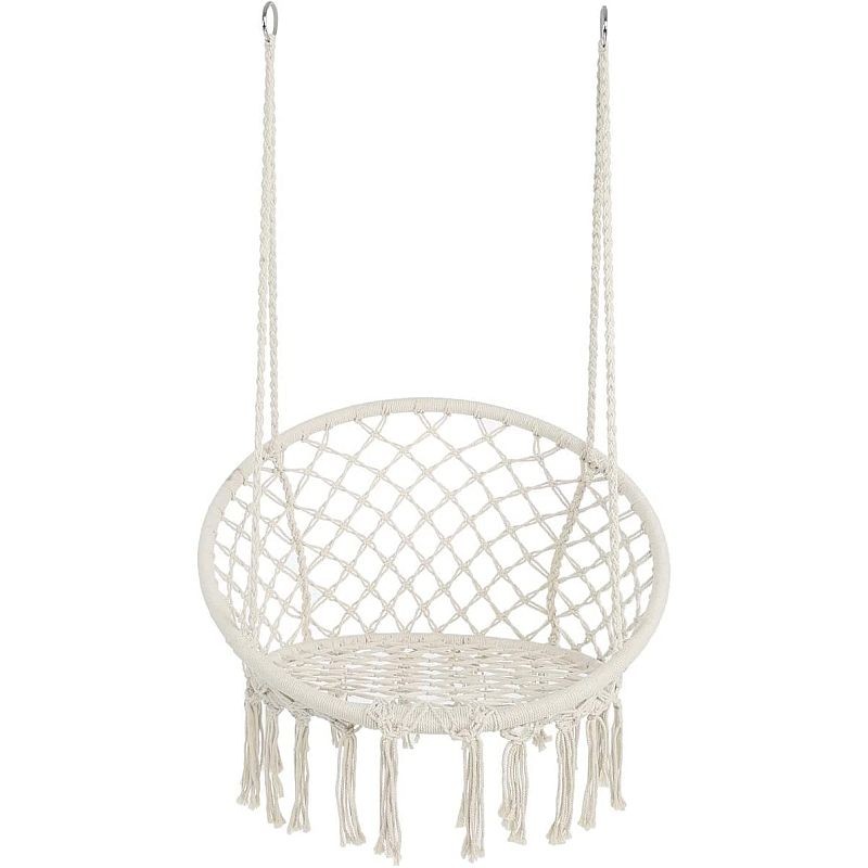 Hamac suspendat, leagan tip cuib cu spatar confortabil, pentru o persoana, interior si exterior, 50x70x100 cm