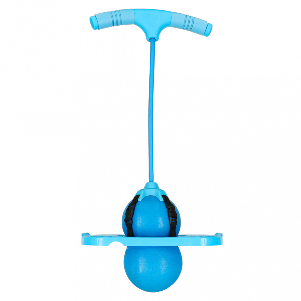 Jumper de sarituri si echilibru pentru copii, Ikonka, cu placa antiderapanta si pompa inclusa, inaltime 70 cm, Pogo Blue - 3 | YEO