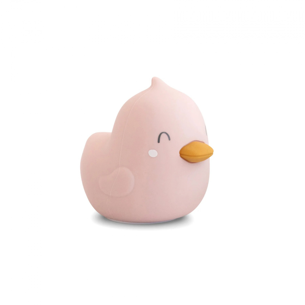 Lampa de veghe din silicon premium diverse lumini USB tip C Bright Duck Pink - 2