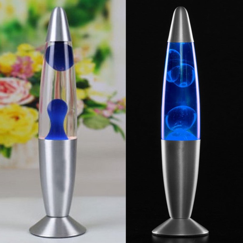 Lampa decorativa lava blue, 30w, inaltime 41 cm, alimentare priza - 5