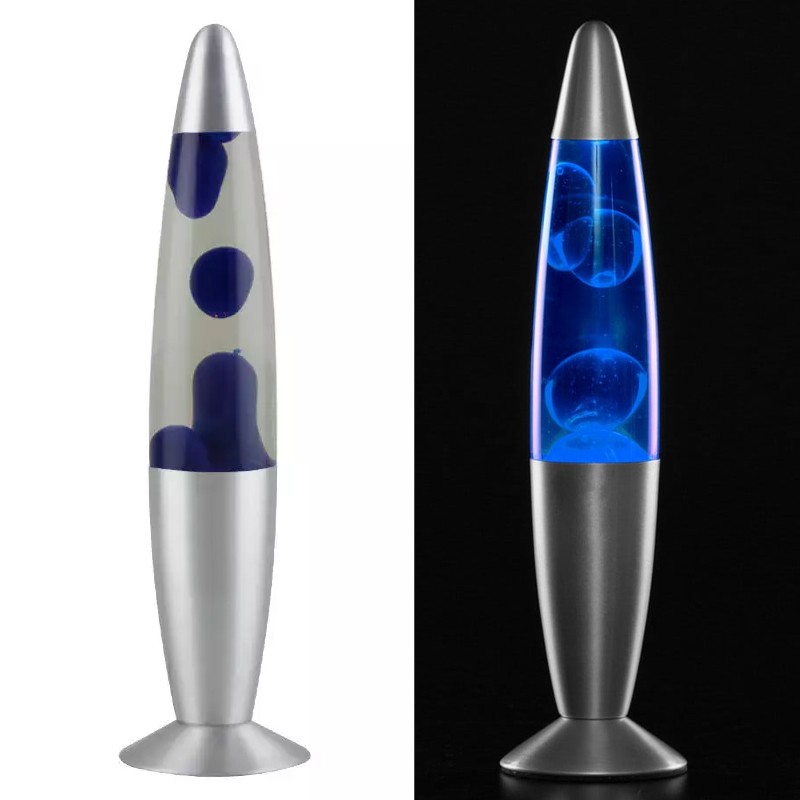 Lampa decorativa lava blue, 30w, inaltime 41 cm, alimentare priza - 3