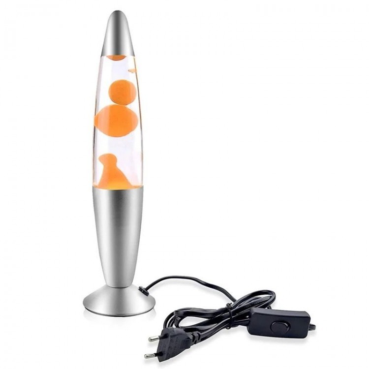Lampa decorativa lava orange, 30w, inaltime 41 cm, alimentare priza - 1