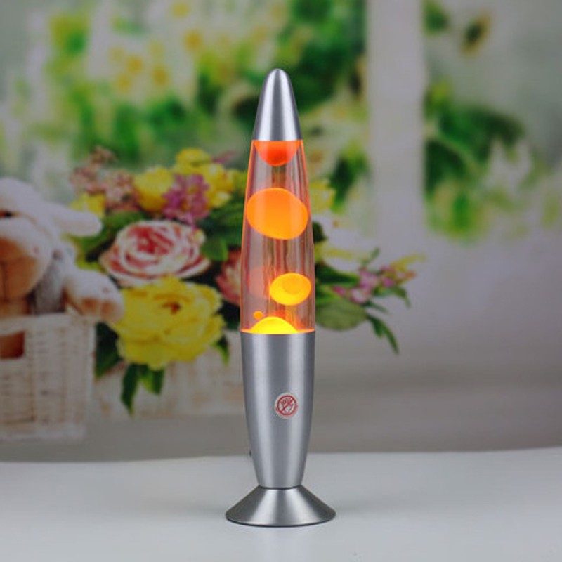 Lampa decorativa lava orange, 30w, inaltime 41 cm, alimentare priza - 2