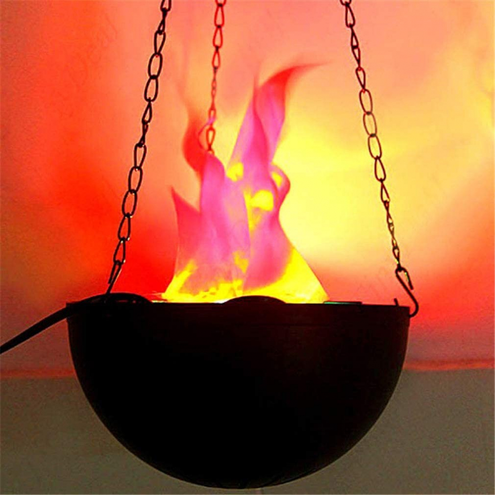 Lampa suspendata cu halogen, efect real flacara, lant inclus, 20 cm