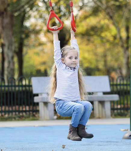 Leagan pentru copii, Kruzzel, model 2 in 1, include trapez de gimnastica si bara acrobatica din lemn, inaltime reglabila, max 100 kg - 1 | YEO