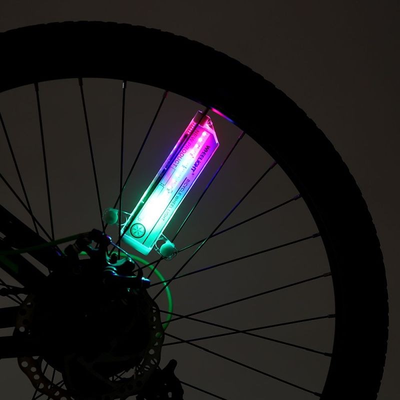 Lumina spita bicicleta 32 led-uri, 4 culori, 30 modele glow, baterii aaa - 2 | YEO