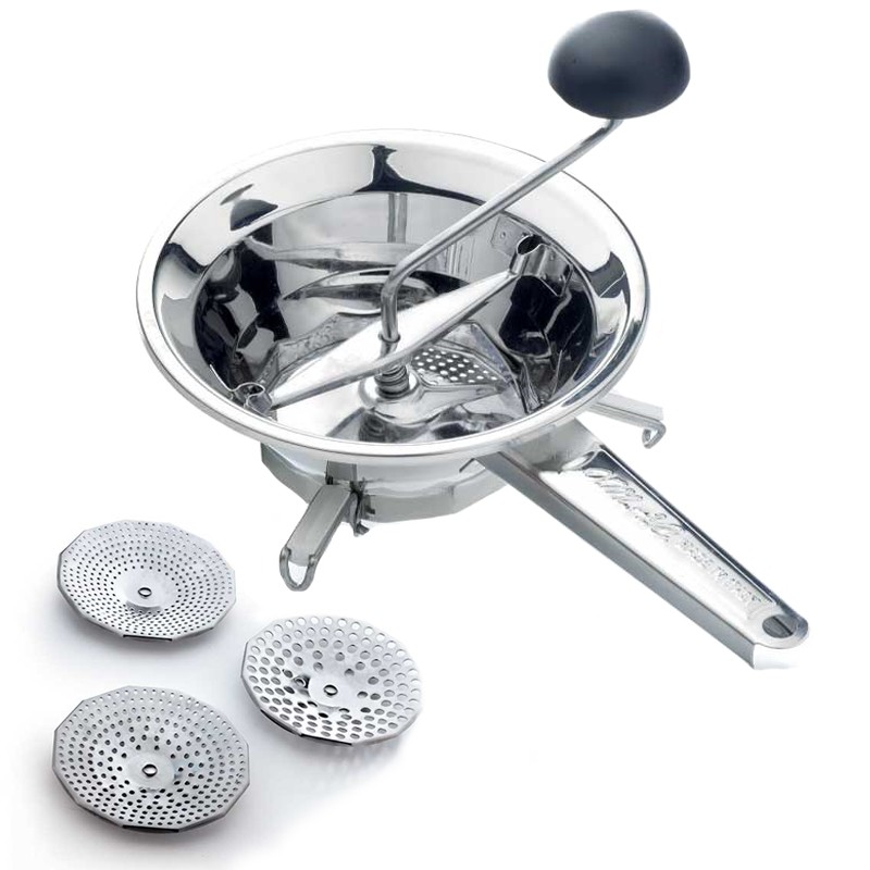Masina de pasat rosii, 3 site interschimbabile, diametru 24 cm, inox alimentar
