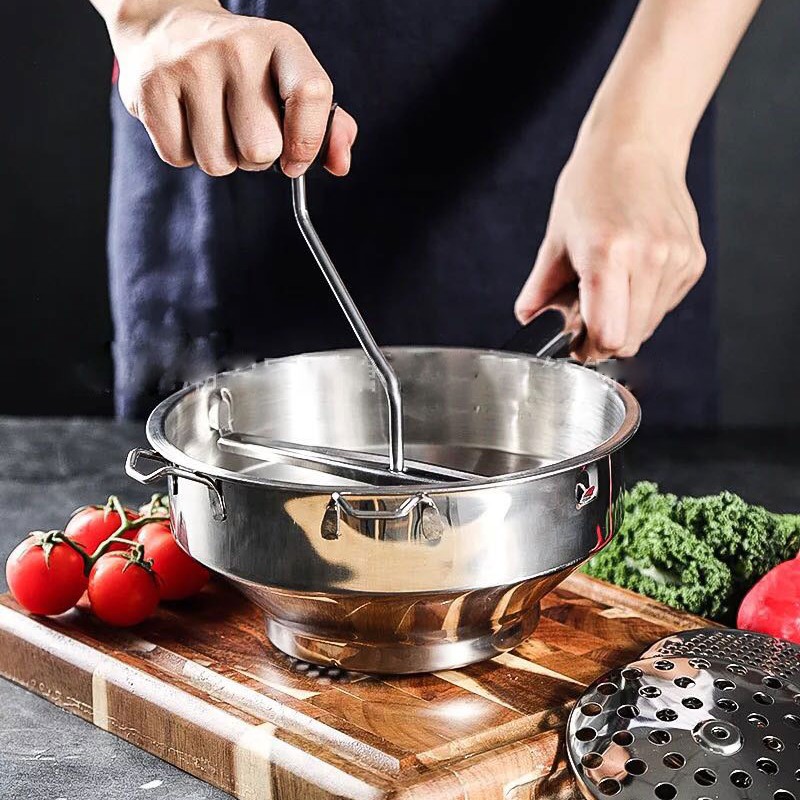Masina de pasat rosii, 3 site interschimbabile, diametru 24 cm, inox alimentar - 1 | YEO