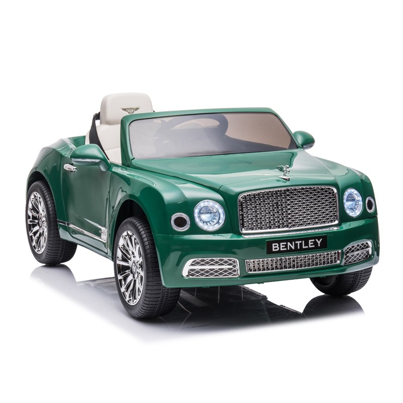 Masina electrica de jucarie bentley mulsanne, 2 motoare 35w, mp3, maxim 30 kg, telecomanda, roti eva, verde