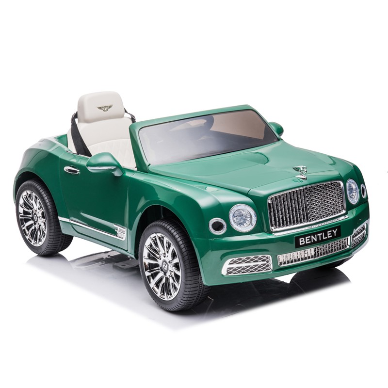 Masina electrica pentru copii Bentley Mulsanne, 2 motoare 35w, mp3, maxim 30 kg, telecomanda, roti eva, verde - 2