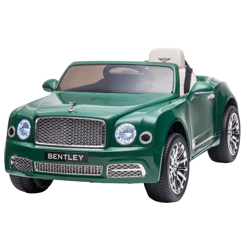 Masina electrica pentru copii Bentley Mulsanne, 2 motoare 35w, mp3, maxim 30 kg, telecomanda, roti eva, verde - 4