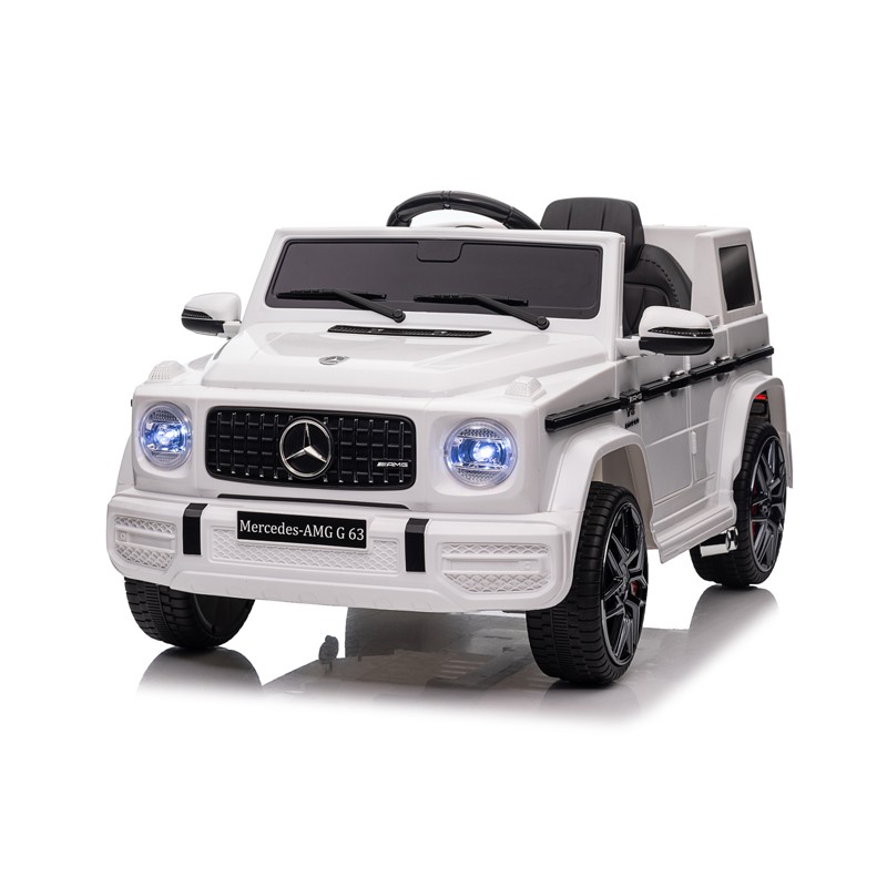 Masinuta electrica cu telecomanda, mercedes benz g63, mp3, usbsd, 2 motoare 25w, roti spuma eva, suspensii, 110x69x53 cm