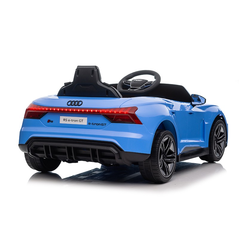 Masinuta electrica pentru copii audi rs e-tron gt, card usbtf, mp3, 35w, 3-5 kmh, 12v, 103x58x41 cm, albastru - 5