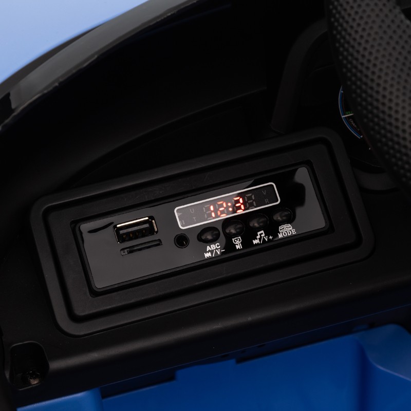 Masinuta electrica pentru copii audi rs e-tron gt, card usbtf, mp3, 35w, 3-5 kmh, 12v, 103x58x41 cm, albastru - 6