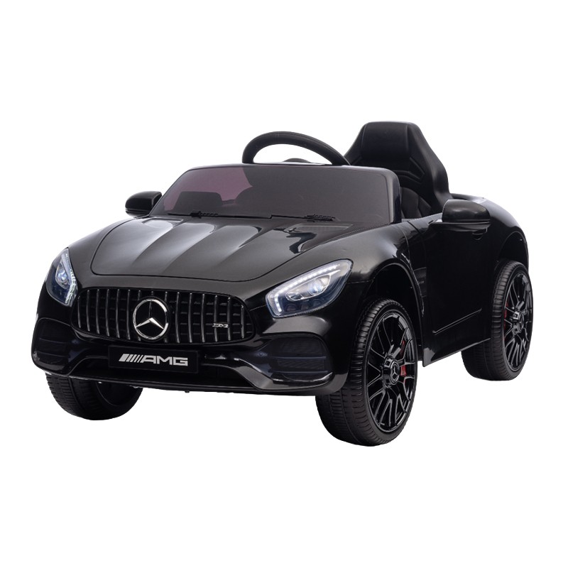 Masinuta electrica pentru copii, mercedes benz amg gt, 2 motoare 20w, mp3, usbsd, suspensie, maxim 35 kg, 12v, negru