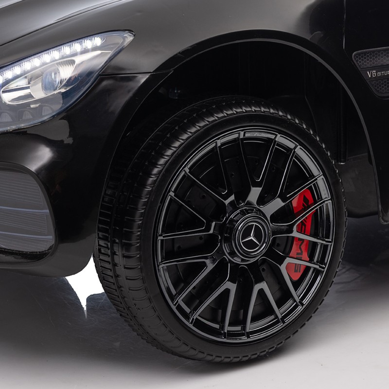 Masinuta electrica pentru copii, mercedes benz amg gt, 2 motoare 20w, mp3, usbsd, suspensie, maxim 35 kg, 12v, negru - 2