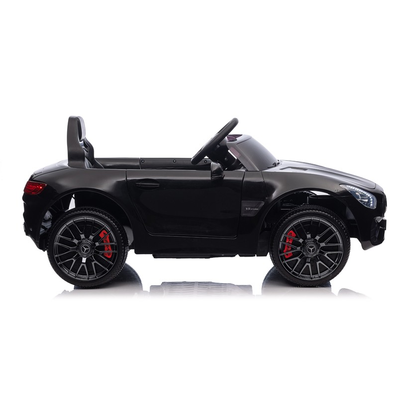 Masinuta electrica pentru copii, mercedes benz amg gt, 2 motoare 20w, mp3, usbsd, suspensie, maxim 35 kg, 12v, negru - 5