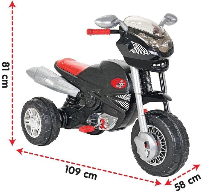 Motocicleta cu pedale Pilsan Desert Eagle Black - 2
