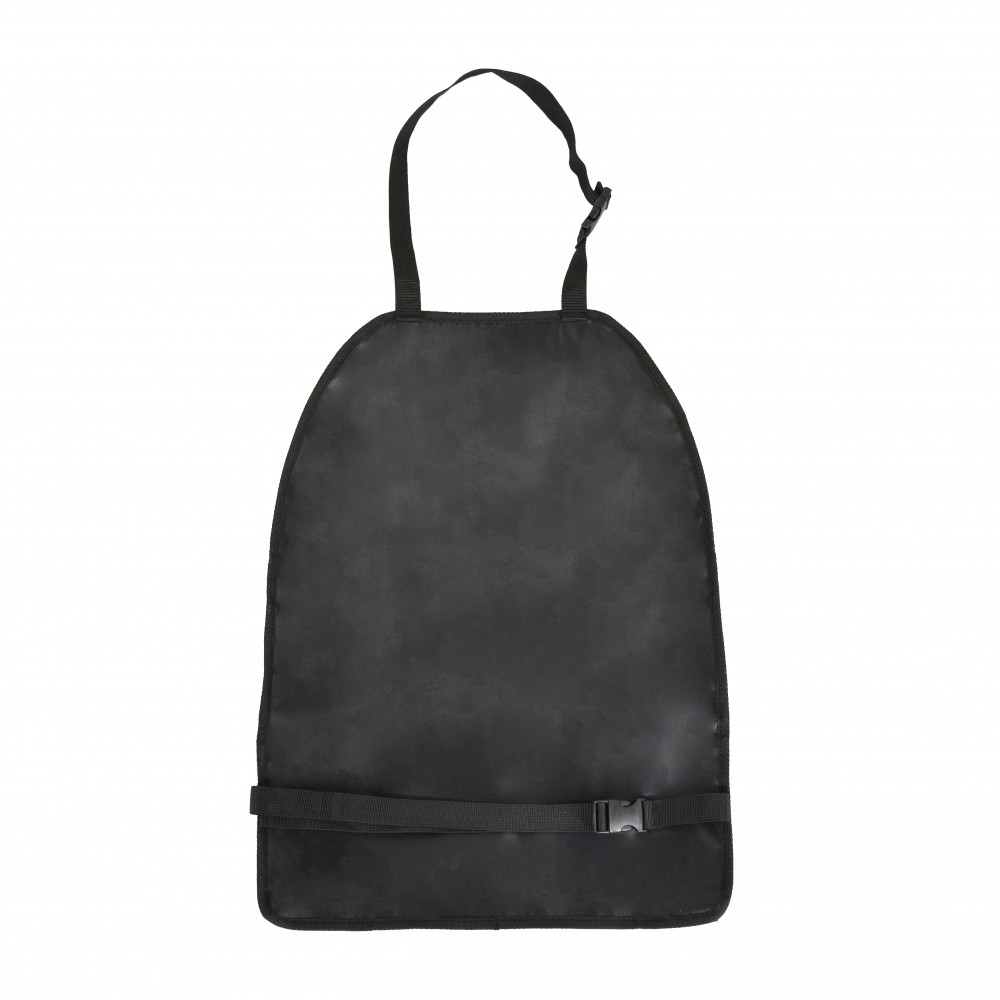 Organizator auto pentru copii Cangaroo Harbour Black,Model universal,Protejeaza scaunul din fata de murdarie,Buzunare multiple,Compartiment pentru seervetele umede si Sticla,Dimensiune 59x43 cm